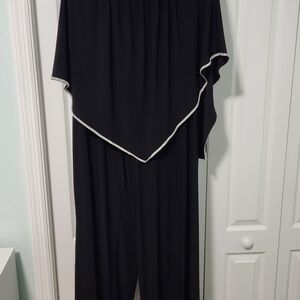 MSK Black Jumpsuit with Silver Accents